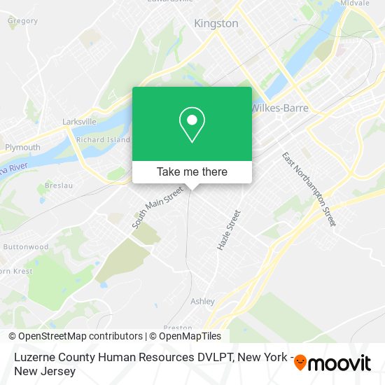 Mapa de Luzerne County Human Resources DVLPT