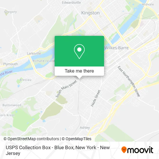 USPS Collection Box - Blue Box map