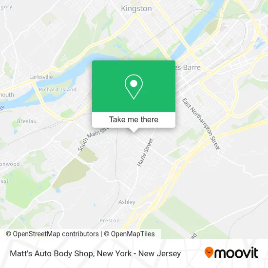 Matt's Auto Body Shop map