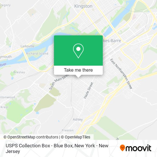 Mapa de USPS Collection Box - Blue Box