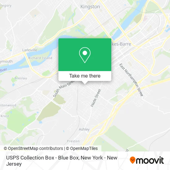 USPS Collection Box - Blue Box map