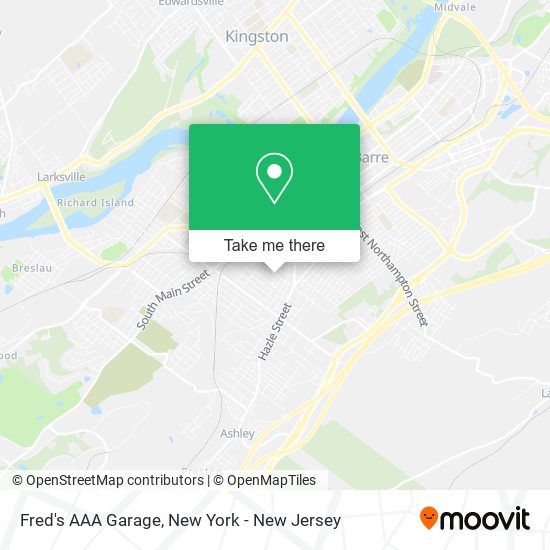 Fred's AAA Garage map