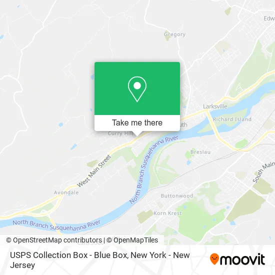 USPS Collection Box - Blue Box map