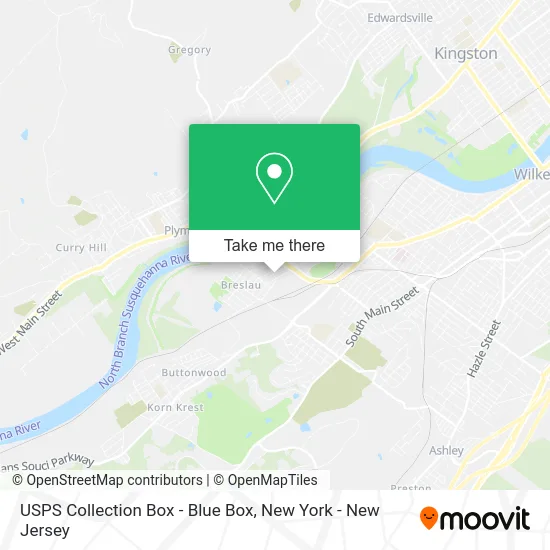 USPS Collection Box - Blue Box map