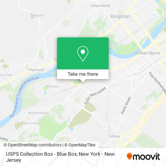 USPS Collection Box - Blue Box map