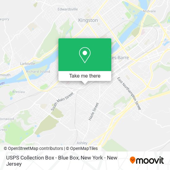 USPS Collection Box - Blue Box map