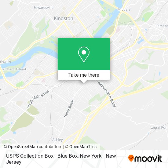 Mapa de USPS Collection Box - Blue Box