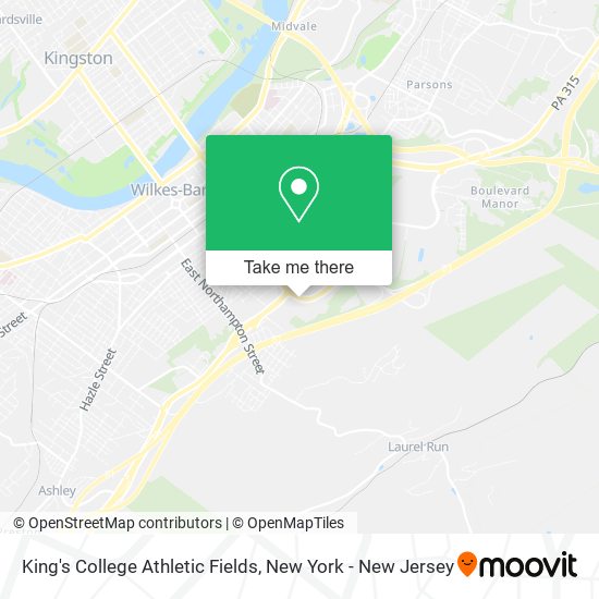 Mapa de King's College Athletic Fields