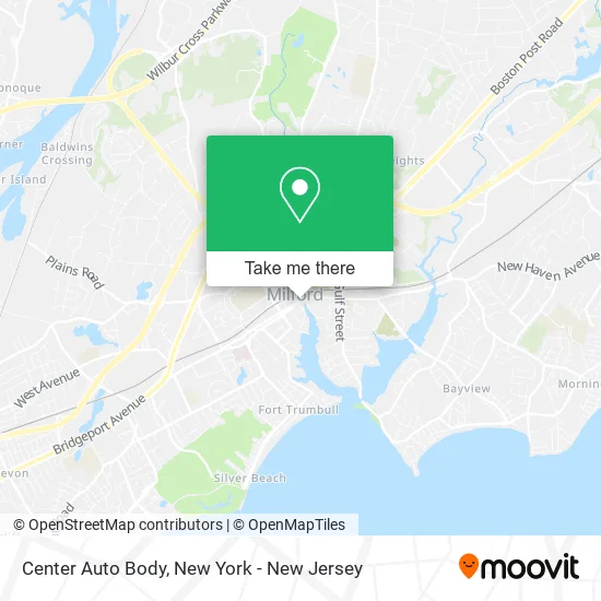 Center Auto Body map