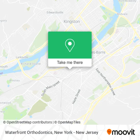 Waterfront Orthodontics map