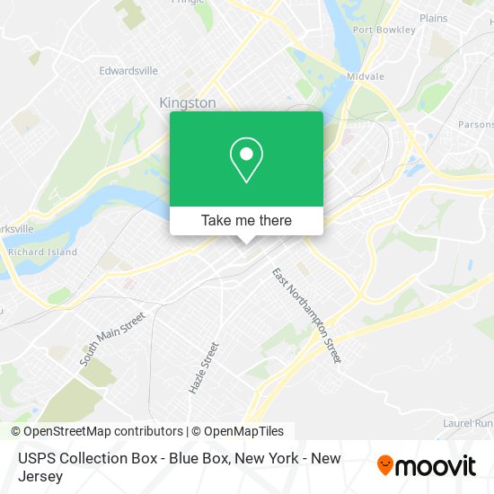 Mapa de USPS Collection Box - Blue Box