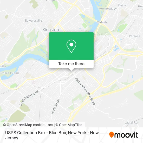 USPS Collection Box - Blue Box map