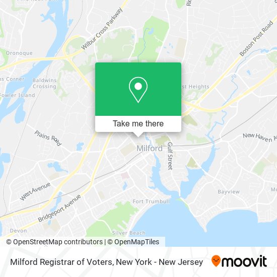 Mapa de Milford Registrar of Voters