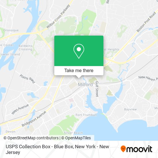 USPS Collection Box - Blue Box map