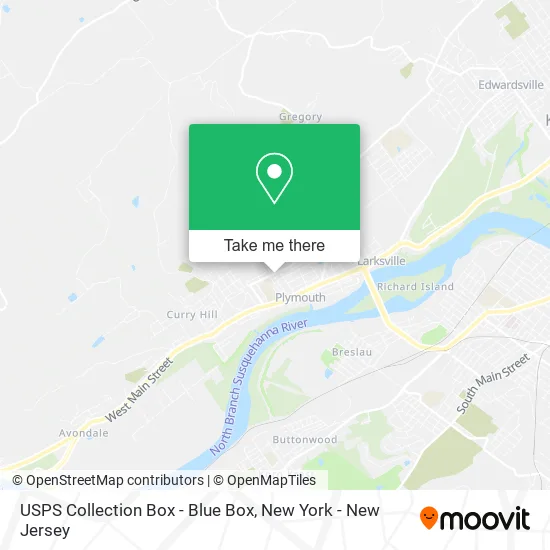 USPS Collection Box - Blue Box map