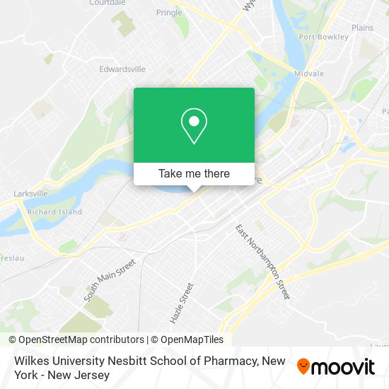 Wilkes University Nesbitt School of Pharmacy map