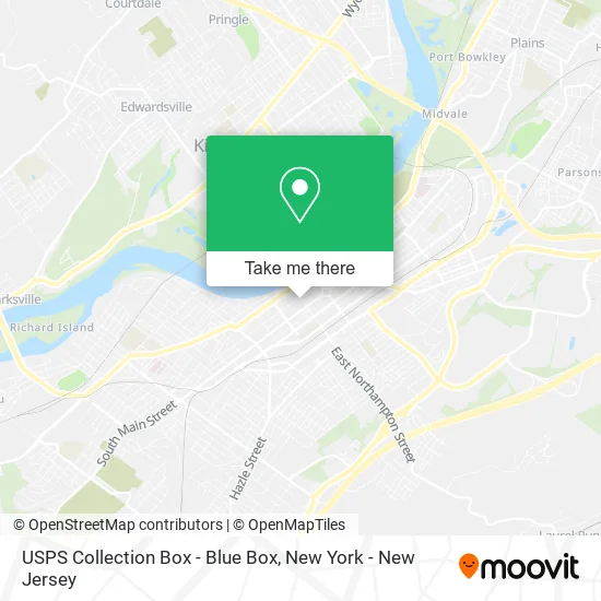 USPS Collection Box - Blue Box map