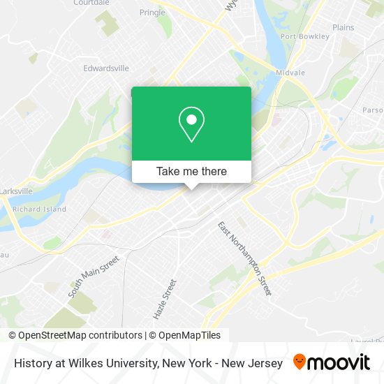 History at Wilkes University map