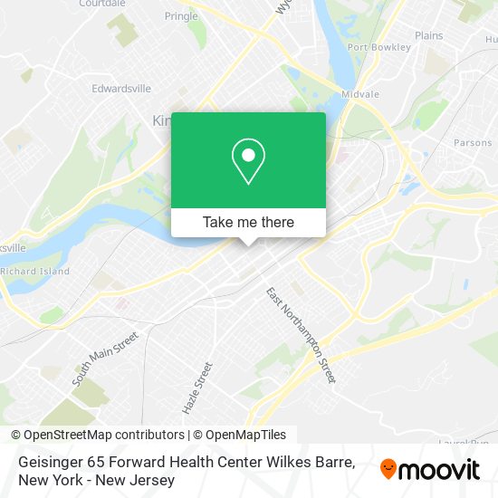 Geisinger 65 Forward Health Center Wilkes Barre map