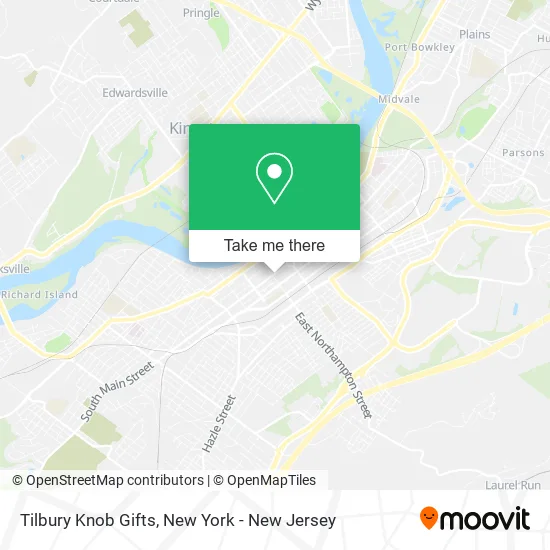 Tilbury Knob Gifts map