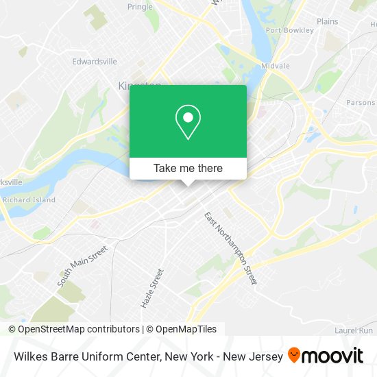 Mapa de Wilkes Barre Uniform Center