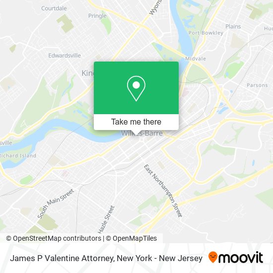 James P Valentine Attorney map