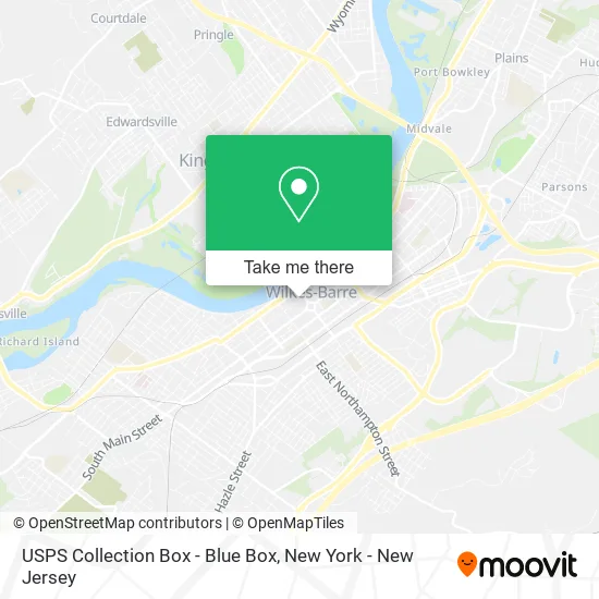 USPS Collection Box - Blue Box map