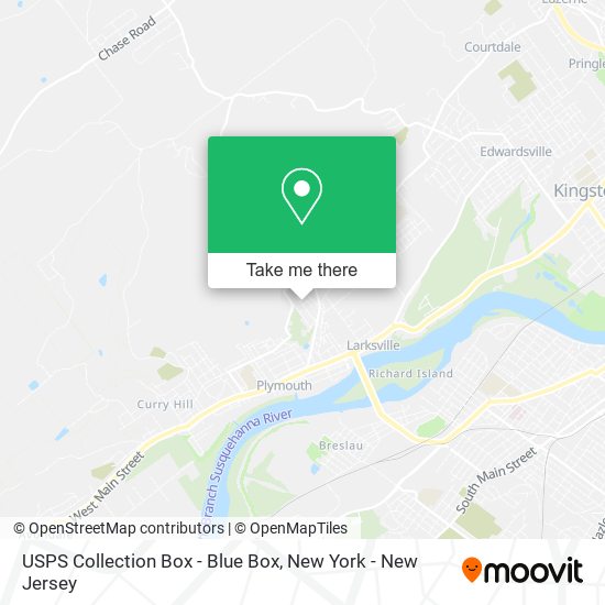 Mapa de USPS Collection Box - Blue Box
