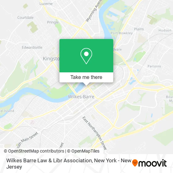 Wilkes Barre Law & Libr Association map