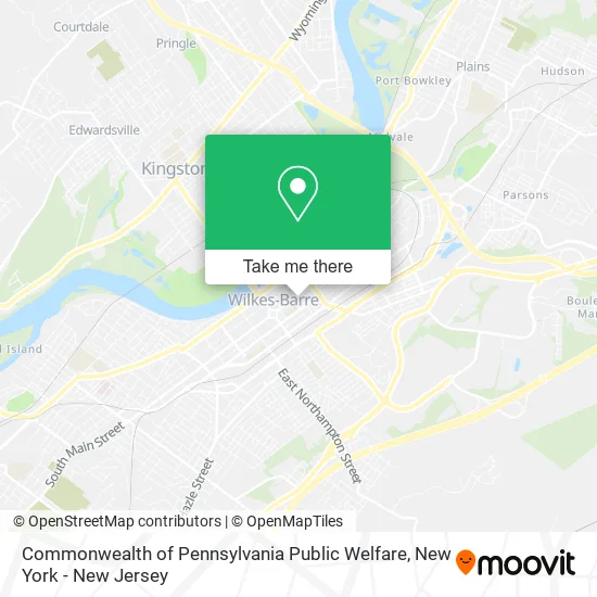Commonwealth of Pennsylvania Public Welfare map