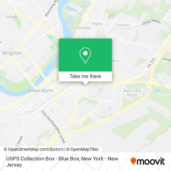 USPS Collection Box - Blue Box map