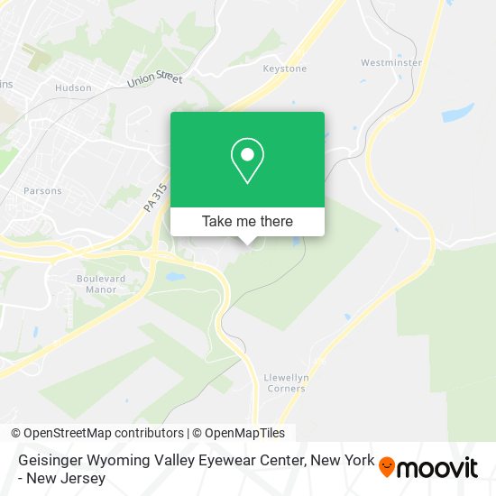 Geisinger Wyoming Valley Eyewear Center map