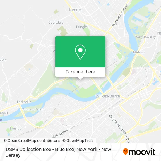 USPS Collection Box - Blue Box map