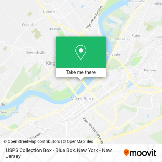 Mapa de USPS Collection Box - Blue Box