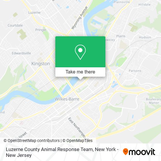 Mapa de Luzerne County Animal Response Team