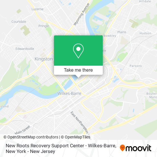 Mapa de New Roots Recovery Support Center - Wilkes-Barre