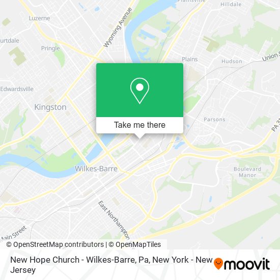 New Hope Church - Wilkes-Barre, Pa map