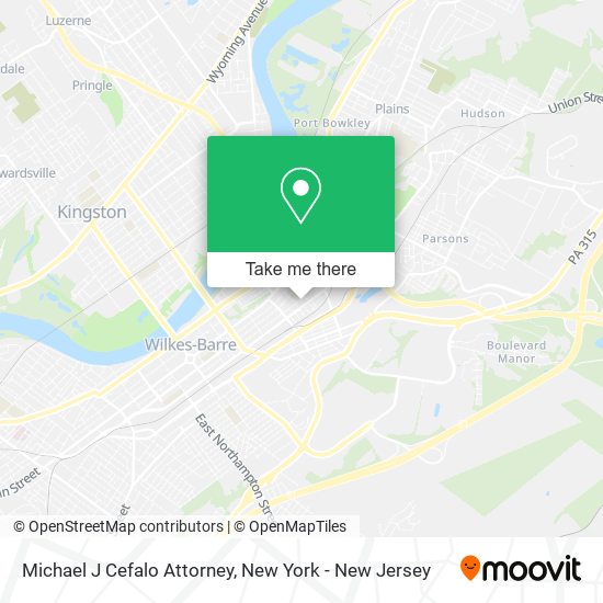 Michael J Cefalo Attorney map