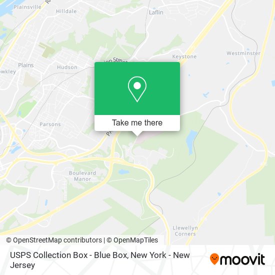 Mapa de USPS Collection Box - Blue Box