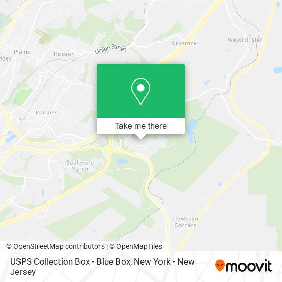 Mapa de USPS Collection Box - Blue Box