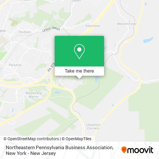 Mapa de Northeastern Pennsylvania Business Association