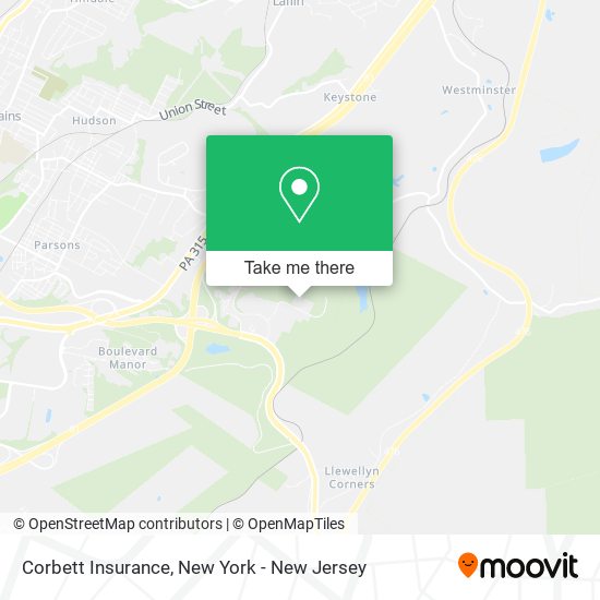 Mapa de Corbett Insurance
