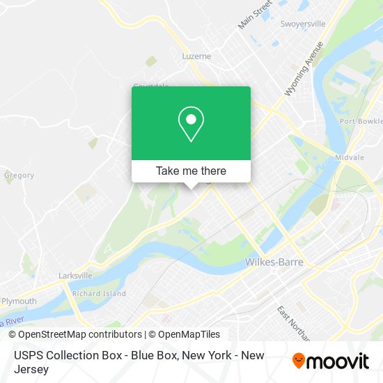 USPS Collection Box - Blue Box map