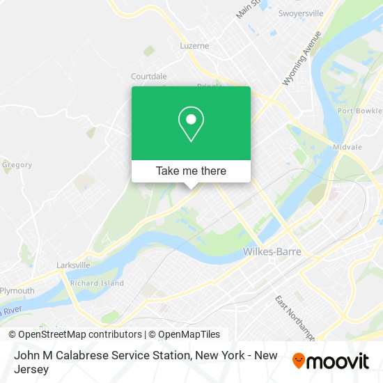 John M Calabrese Service Station map