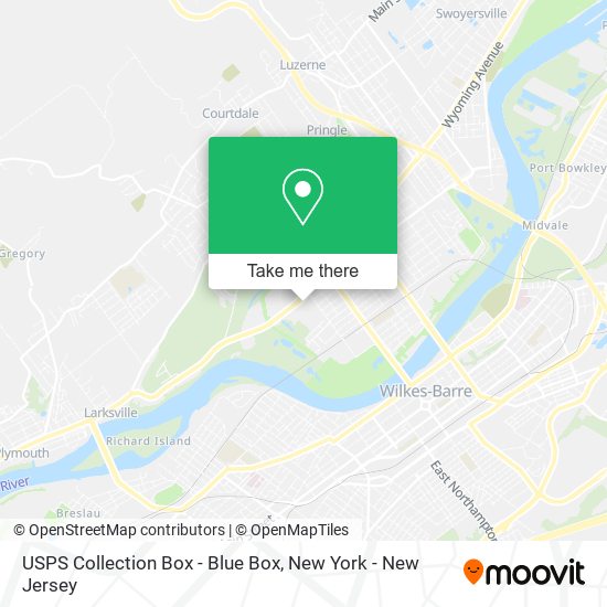USPS Collection Box - Blue Box map