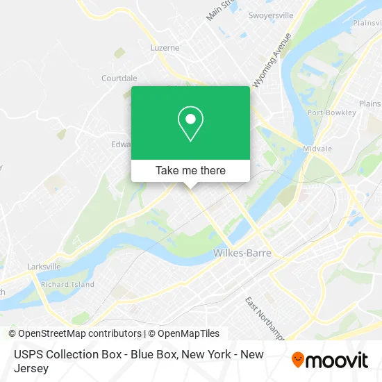 USPS Collection Box - Blue Box map