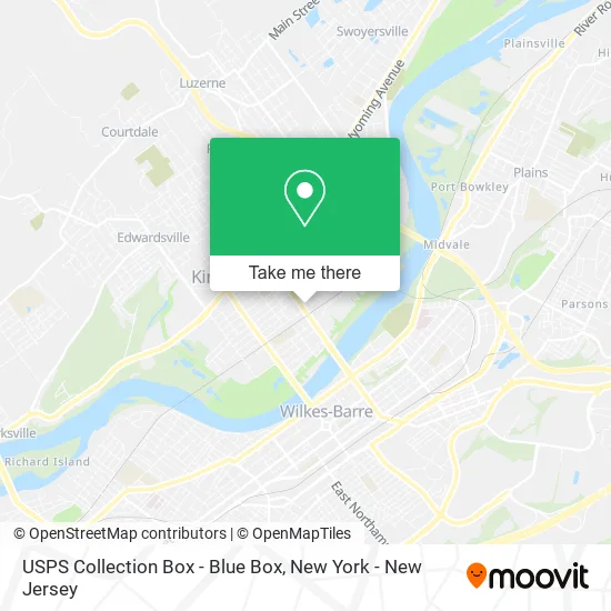 USPS Collection Box - Blue Box map