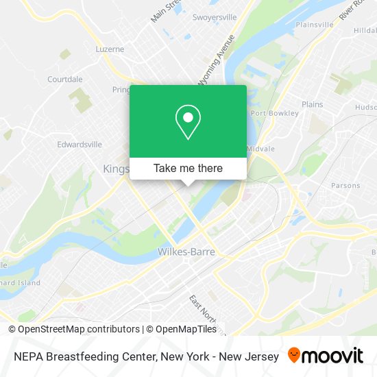 NEPA Breastfeeding Center map