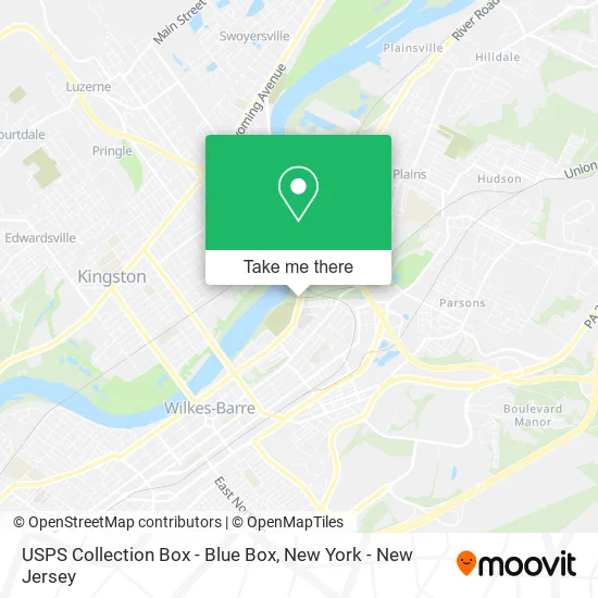 USPS Collection Box - Blue Box map