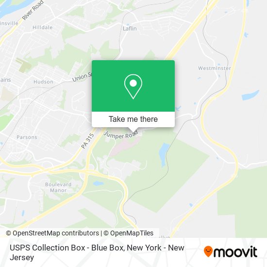 Mapa de USPS Collection Box - Blue Box